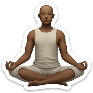  zen meditation position dude sticker