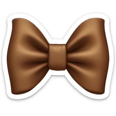 Brown bow sticker