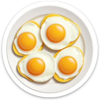 2 Sunny side Eggs in a plate sticker