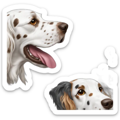 english setter and woodcock sticker