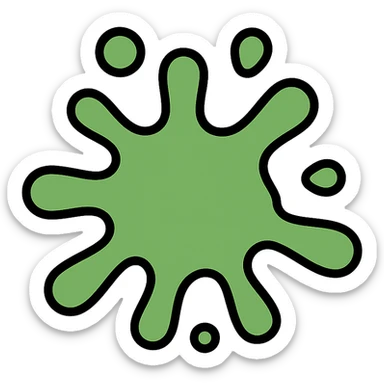 green splash of paint sticker