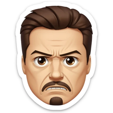 angry tony stark sticker