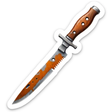 Rusty knife sticker