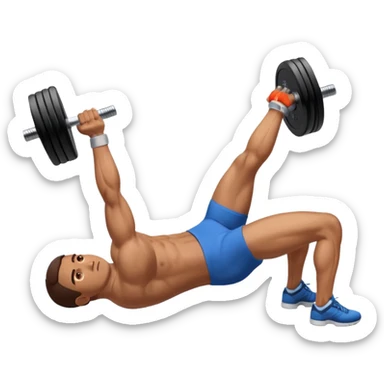 
Dumbbell press level with movement while lying down sticker