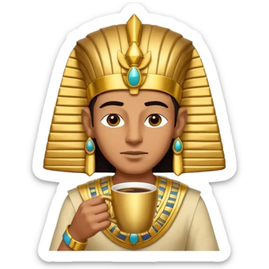 Pharaoh drink coffee sticker