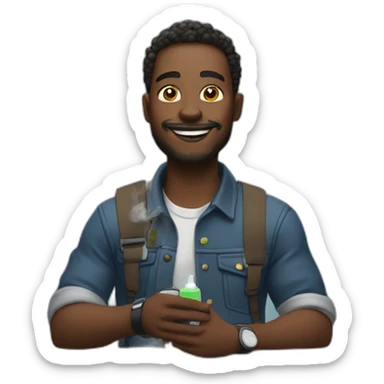 Cool guy selling vapes sticker