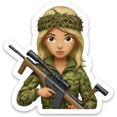 Sexy Girl sniper sticker