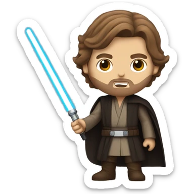 Anakin Skywalker with beard as a Jedi Master sticker
