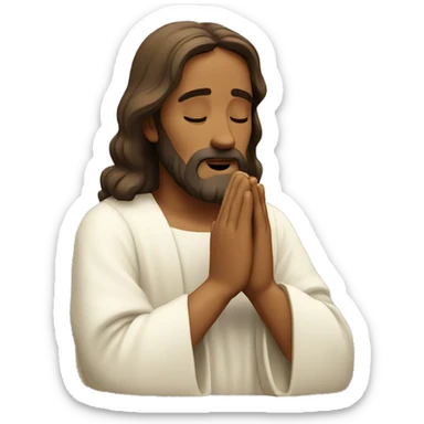 Jesus praying hands sticker