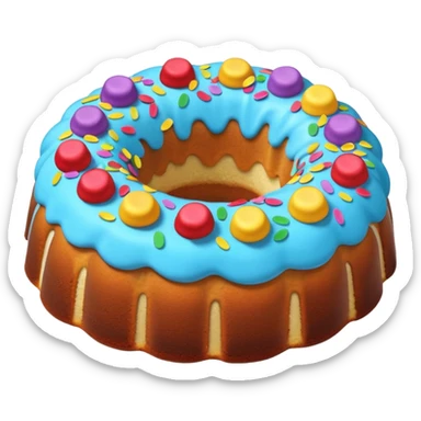 Confetti Bundt cake sticker