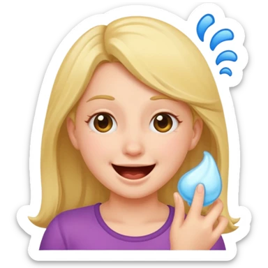 A girl is farting sticker