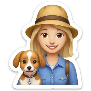 Dog Walker woman sticker