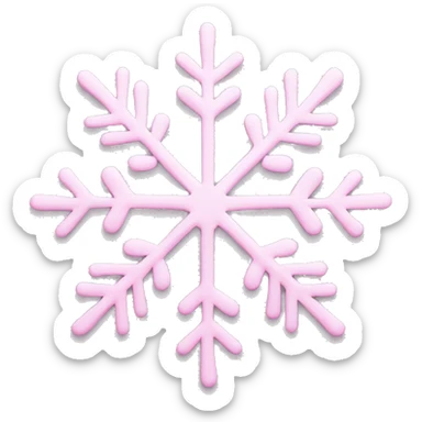 pastel pink snowflake  sticker