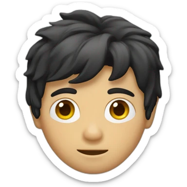 Marty mcfly with black hair sticker