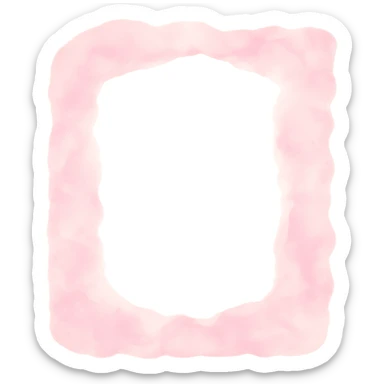 soft pink torn paper border with layered effect, pastel watercolor style, transparent background, no face, no hands, no legs, no characters sticker