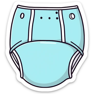 Adult diaper sticker
