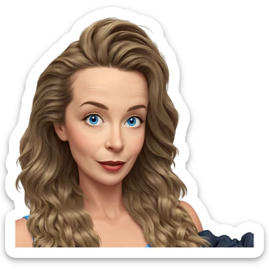 smiling girl with blue eyes sticker