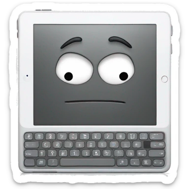 Apple iPad with keyboard sticker