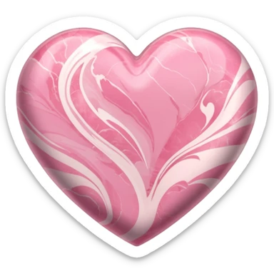 Pink Marble Heart sticker