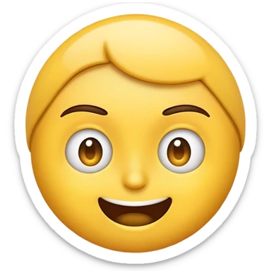 emoji raising one eyebrow with arms and legs sticker