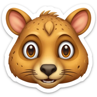 animals living in desert, just face sticker