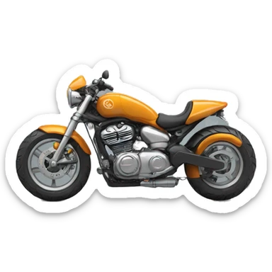 Dragão andando de moto  sticker