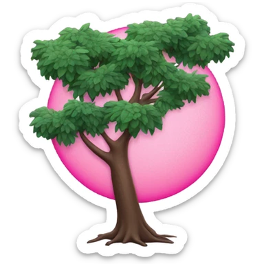 Pink Moon Tree sticker