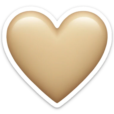 beige heart  sticker