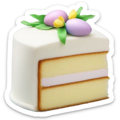 Easter white cake sticker