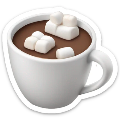 hot chocolate with marshmallows sticker