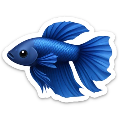 Dark blue betta fish sticker