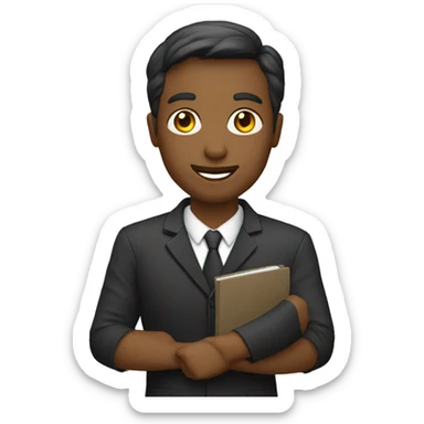 teacher with blackboard sticker