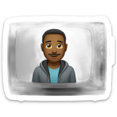 coming out of tv sticker