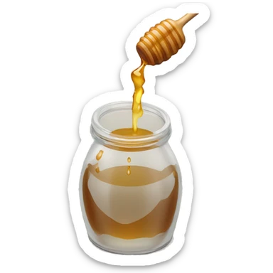 Honey dripping jar sticker