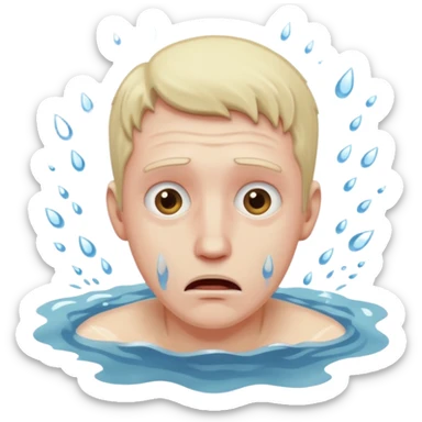 man drowning sticker