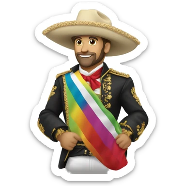 Torero con bandera lgbt sticker