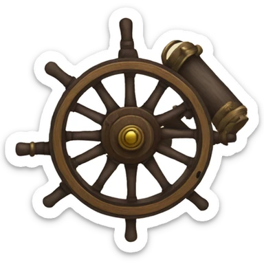 pirate war canon sticker