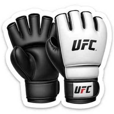 Black and white UFC mma Glove sticker
