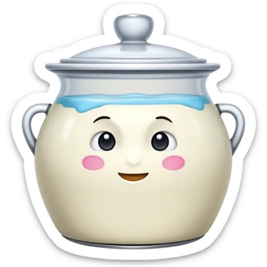 petit pot de yaourt sticker