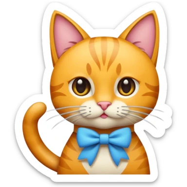 Katze mit Schleife  sticker
