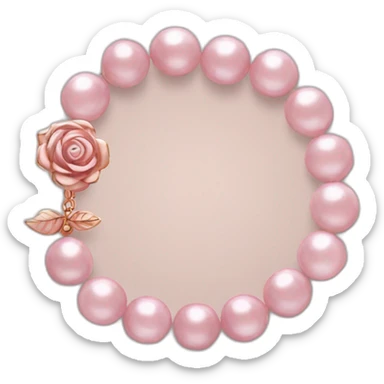 Perle de bracelet rose  sticker