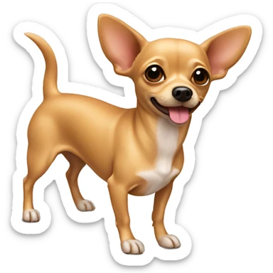 Tan chihuahua wiener dog mix sticker