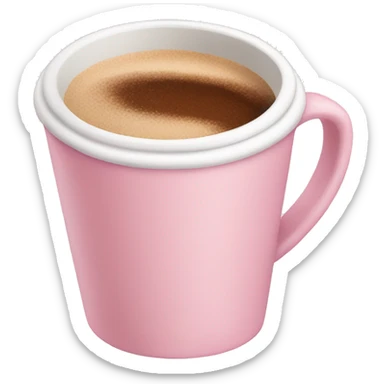 pastel pink coffee sticker