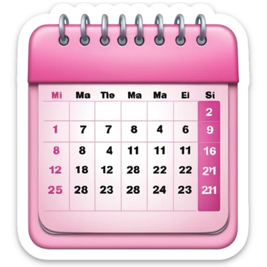 pink calendar sticker