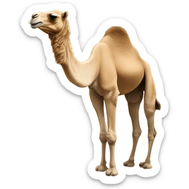 A camel doing a pee sticker