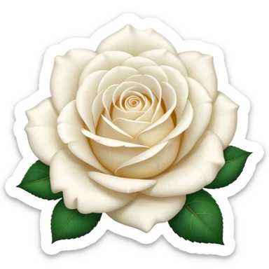Beyaz gül sticker