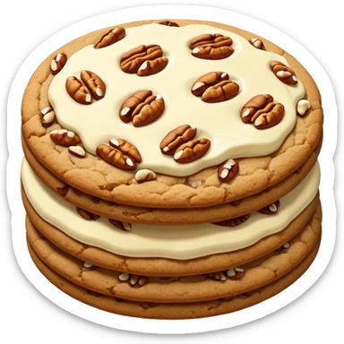 Big cookies with white chocolate chips and pecans on top sticker