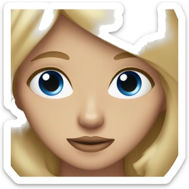 a blonde blue eyes woman cuddling with a brown cat yellow eyes sticker