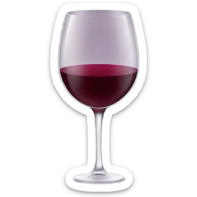 Bordeaux wine in a wine glass sticker