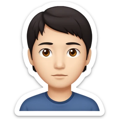 A stereotypical asian sticker